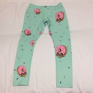 FEED ME FIGHT ME donut leggings